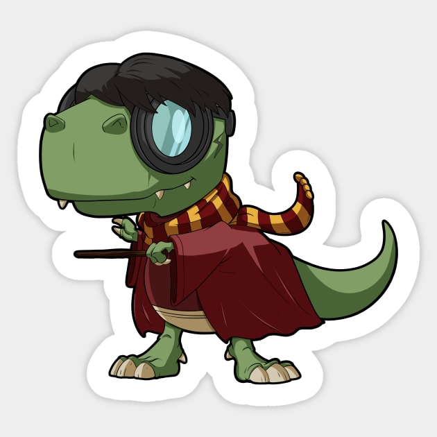 Dino wizard Sticker by DinoTropolis